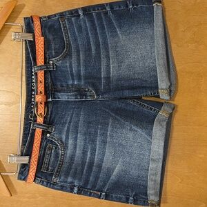LC Lauren Conrad Rolled Cuff Denim Shorts
